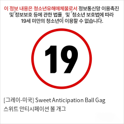 [그레이-미국] Sweet Anticipation Ball Gag 스위트 안티시페이션 볼 개그