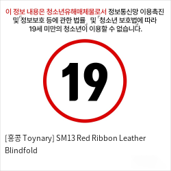 [홍콩 Toynary] SM13 Red Ribbon Leather Blindfold